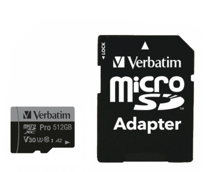 Karta pamięci Verbatim 512GB microSDXC Pro 90MB/s
